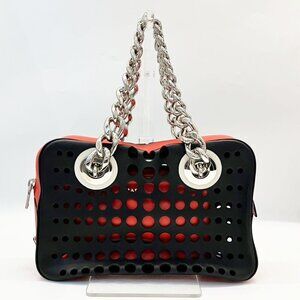 PRADA Black Leather Shoulder Bag